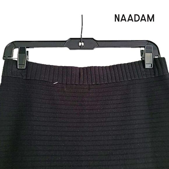 NAADAM NEW Asymmetrical Silk/Cashmere Rib Slit Midi Knit Skirt M - Picture 9 of 12